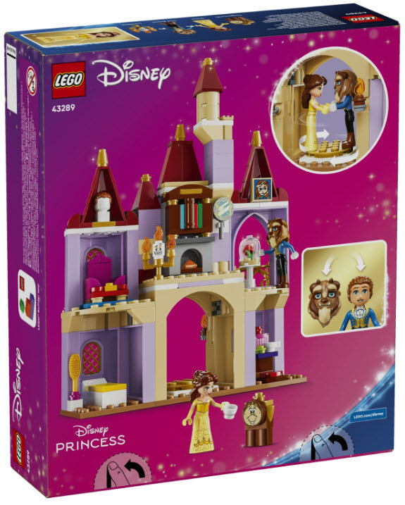 Box Rückseite: LEGO Disney 43289 Das verzauberte Schloss von Belle und dem Biest