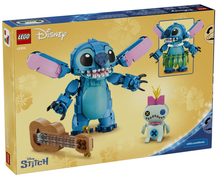 Box Rückseite: LEGO Disney 43296 Stitch und Scrump