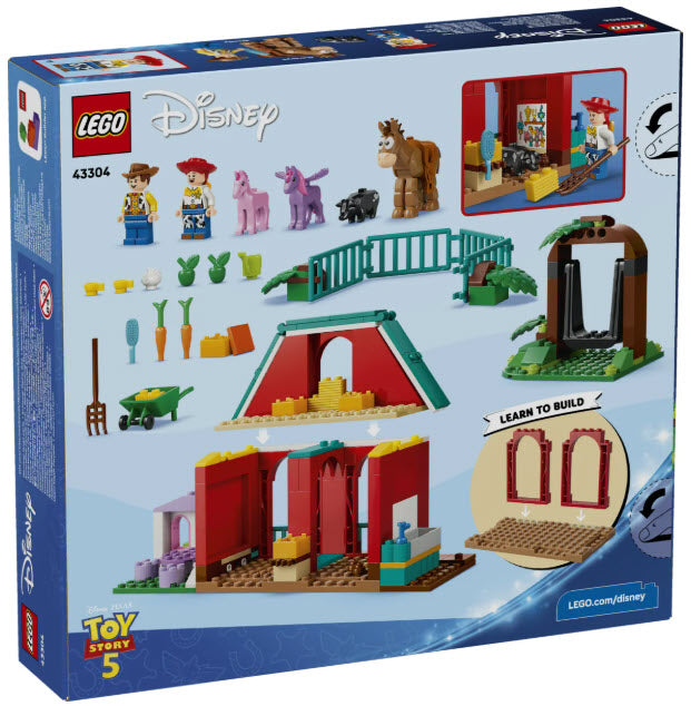 Box Rückseite: LEGO Disney 43304 Blazes Pferderanch
