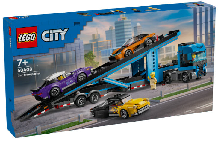 Verpackung: LEGO City 60408 Autotransporter mit Sportwagen