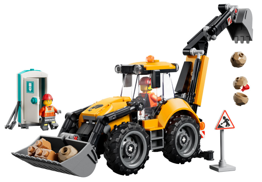 Inhalt: LEGO City 60480 Gelber Baggerlader