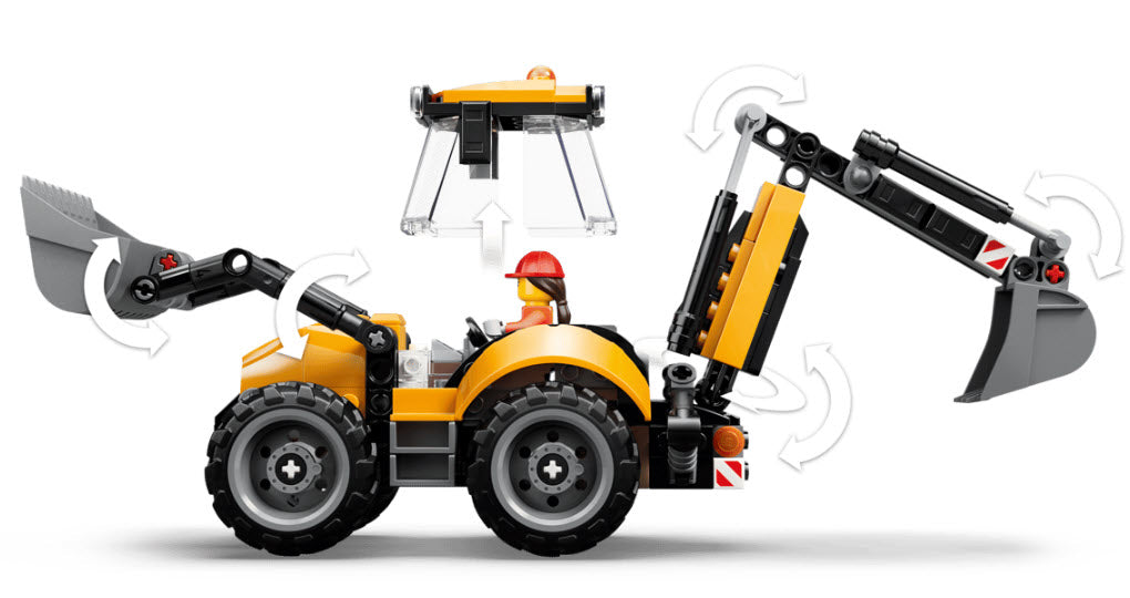 Detail 1: LEGO City 60480 Gelber Baggerlader