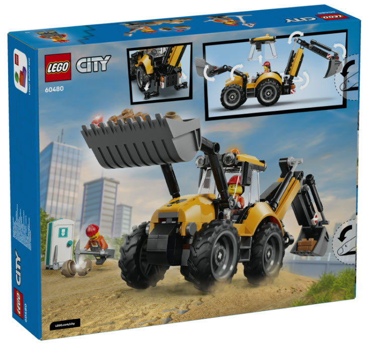 Box Rückseite: LEGO City 60480 Gelber Baggerlader