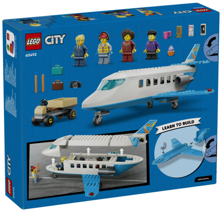 Box Rückseite: LEGO City 60492 Passagierjet