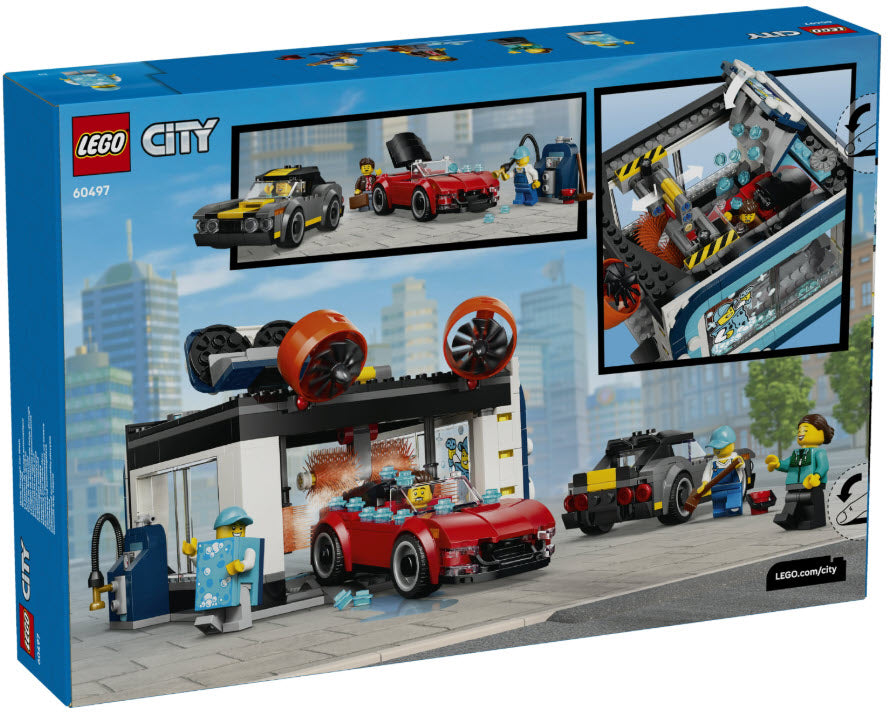 Box Rückseite: LEGO City 60497 Waschstraße