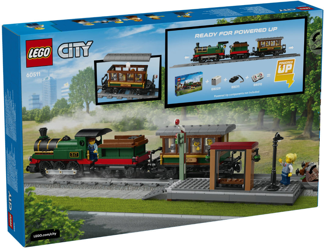 Box Rückseite: LEGO City 60511 Klassischer Dampfzug