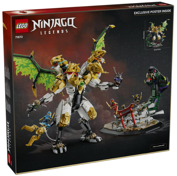 Box Rückseite: LEGO Ninjago 71872 Duell mit dem Ultradrachen