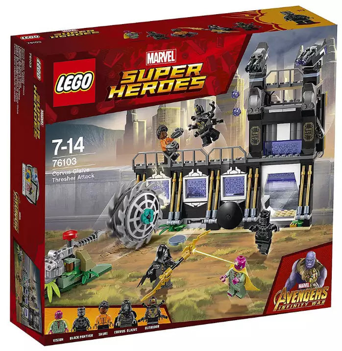 Verpackung: LEGO Super Heroes 76103 Corvus Glaives Attacke