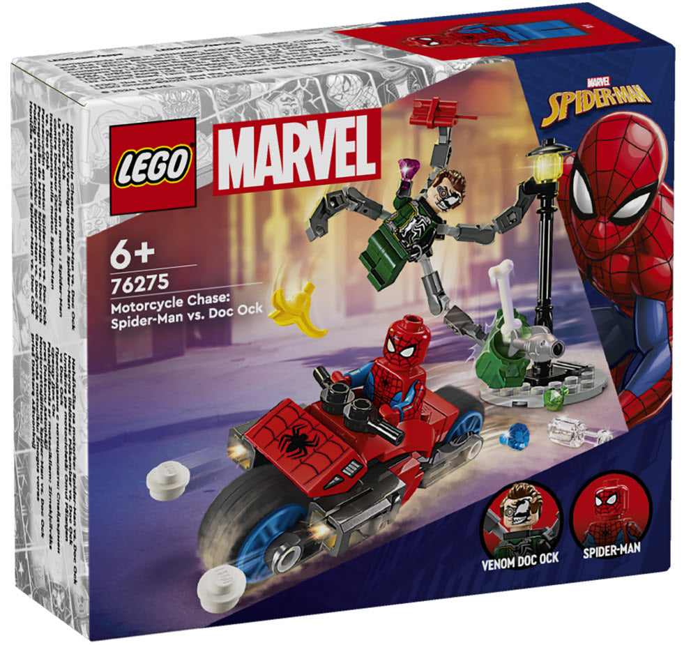 Verpackung: LEGO Super Heroes 76275 Motorrad-Verfolgungsjagd: Spider-Man vs. Doc Ock