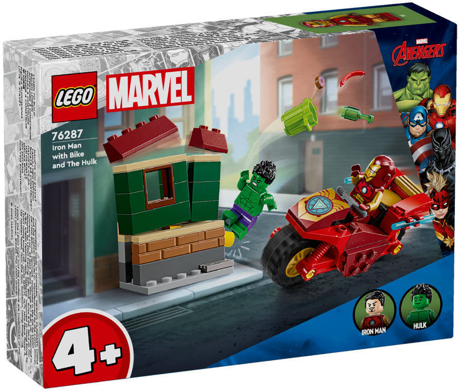 Verpackung: LEGO Super Heroes 76287 Iron Man mit Bike und der Hulk