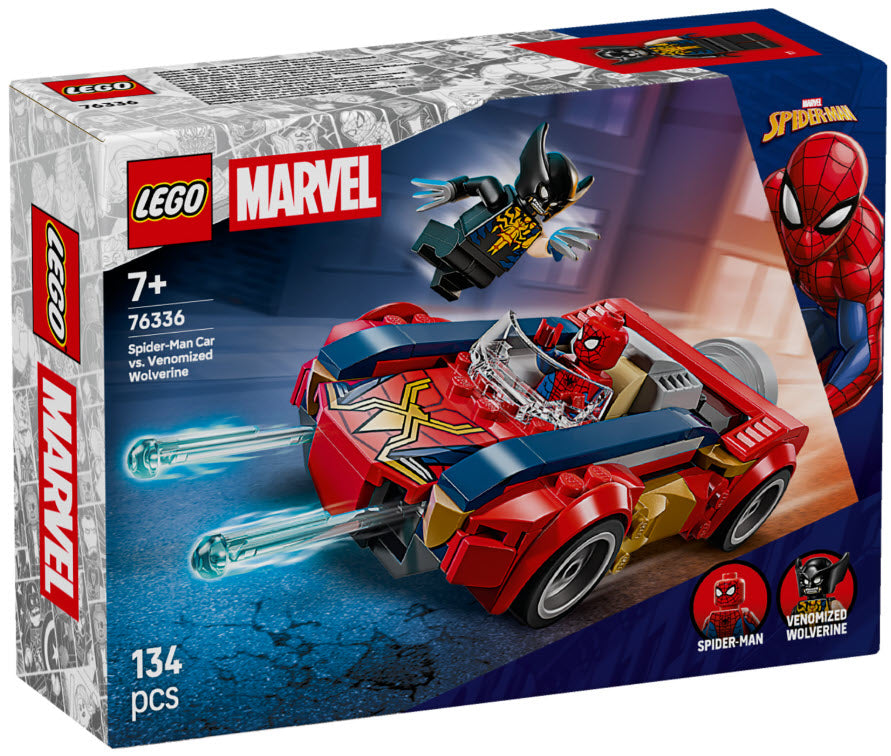 Verpackung: LEGO Super Heroes 76336 Spider-Man Auto vs. Venomized Wolverine