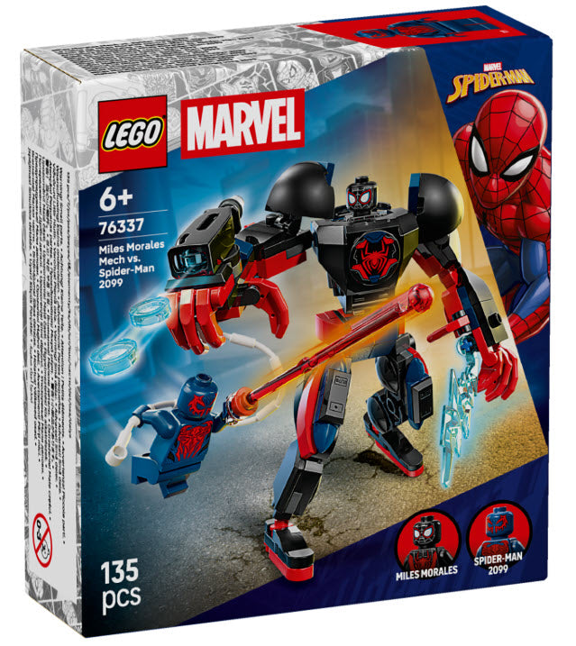 Verpackung: LEGO Super Heroes 76337 Miles Morales Mech vs. Spider-Man 2099