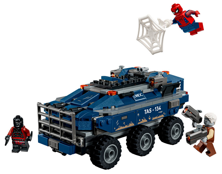 Inhalt: LEGO Super Heroes 76349 Spider-Man Jagt den Gefängnistransporter