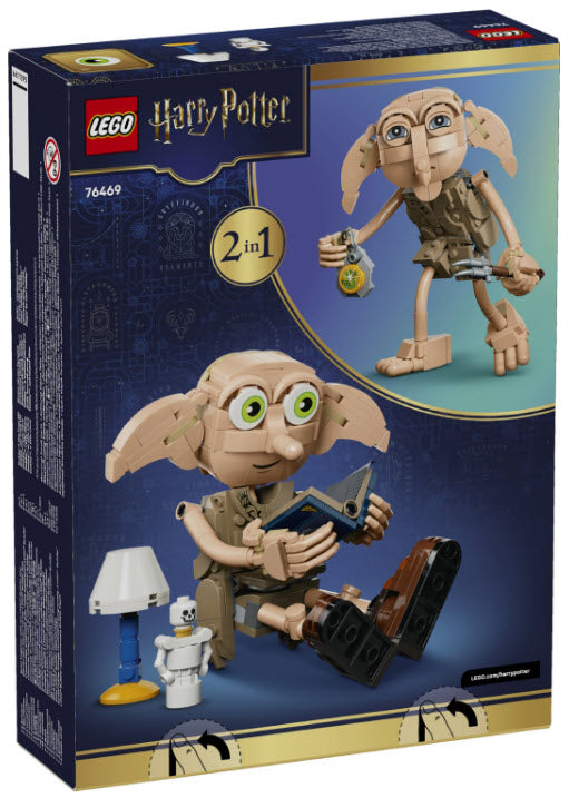 Box Rückseite: LEGO Harry Potter 76469 Dobby, der Freie Elf