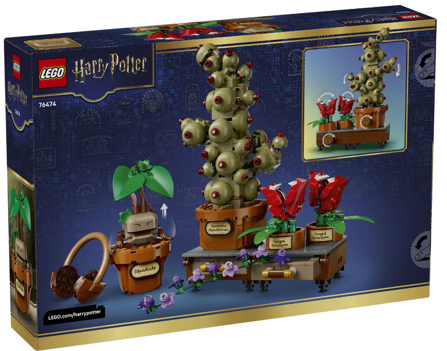 Box Rückseite: LEGO Harry Potter 76474 Schloss Hogwarts: Kräuterkunde-Pflanzen