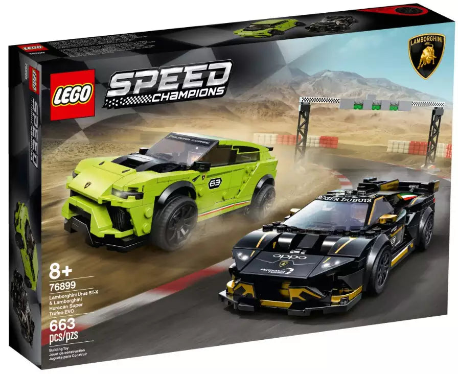 Verpackung: LEGO Speed Champions 76899 Lamborghini Urus ST-X & Lamborghini Huracán Super Trofeo EVO