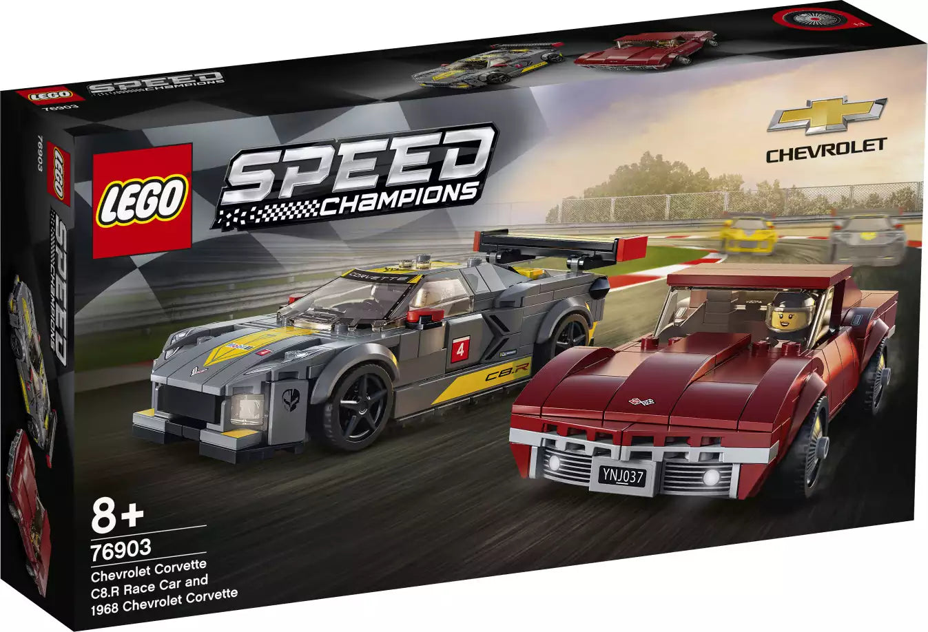 Verpackung: LEGO Speed Champions 76903 Chevrolet Corvette C8.R & 1968 Chevrolet Corvette