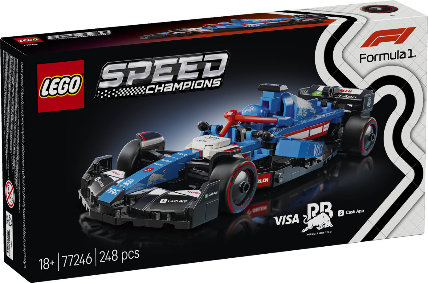 Verpackung: LEGO Speed Champions 77246 Visa Cash App RB VCARB 01 F1 Rennauto