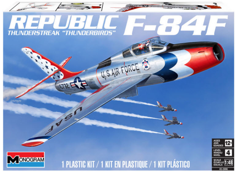 Verpackung: Monogram 85-5996 Republic F-84F Thunderstreak Thunderbirds, 1:48