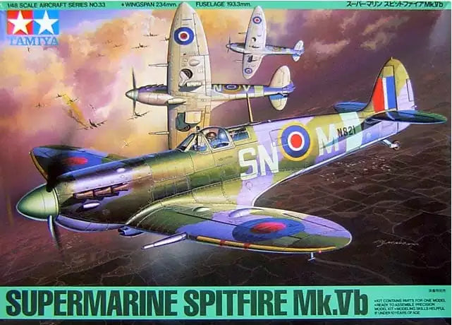 Verpackung: Tamiya 61033 Supermarine Spitfire Mk.Vb, 1:48