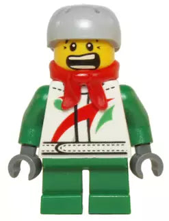 LEGO City Minifiguren HOL070 Junge mit Skijacke und Helm