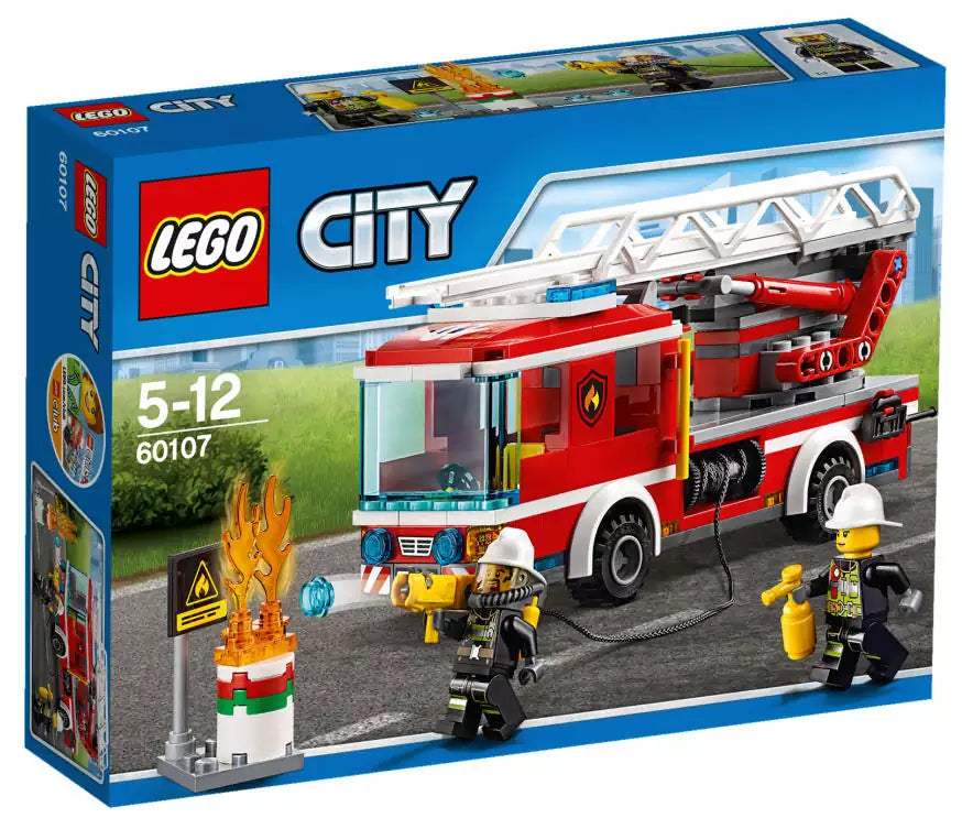 LEGO City 60107 Feuerwehrfahrzeug mit fahrbarer Leiter, Box