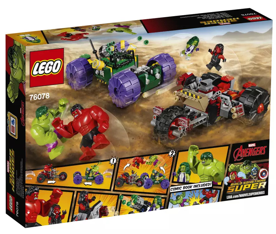 LEGO Super Heroes 76078 Hulk gegen Red Hulk, Box Rückansicht