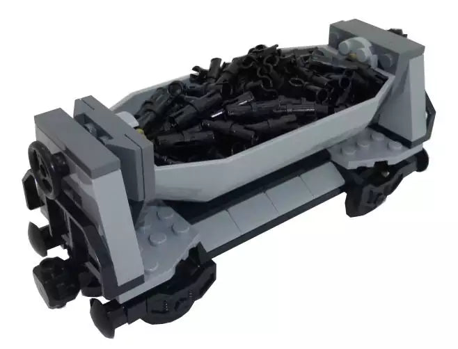 LEGO City Eisenbahn TRN103-05 Kippwaggon, grau (fertig aufgebaut)