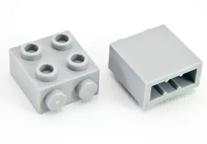 LEGO Sondersteine 22885 Stein 1x2x1 2/3 mit 4 Noppen an einer Seite, rot