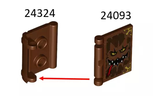 LEGO Minifiguren Zubehör 24324 Buch-Unterteil, rotbraun