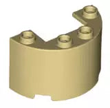 LEGO Wandelemente 27593 Halb-Zylinder 2x4x2, beige