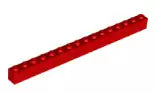 LEGO Steine 2465 Stein 1x16, rot