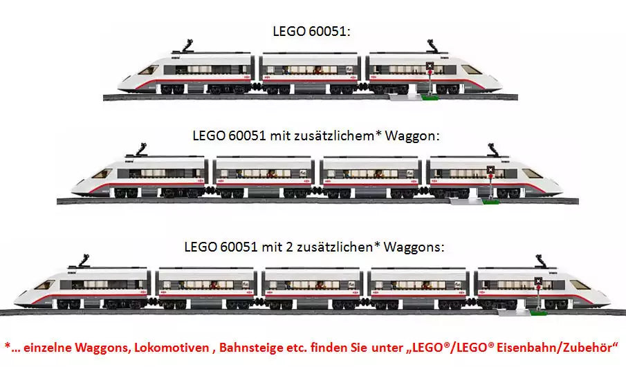 LEGO City EZ60051-2 Weißer Hochgeschwindigkeits-Passagierwaggon