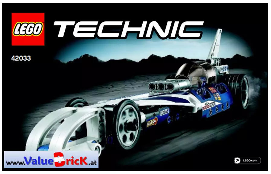 bauanleitung lego technic 42033 Action Raketenauto