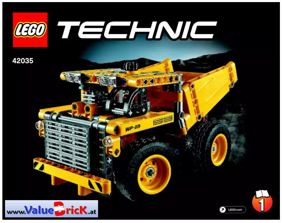 bauanleitung lego technic 42035 Muldenkipper