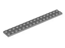 LEGO Platten 4282 Platte 2x16, hellgrau