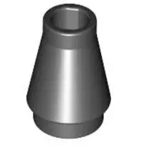 LEGO Schrägsteine 4589b Kegel 1x1 mit Noppe, schwarz