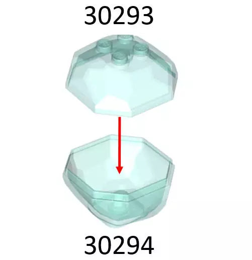 LEGO Gestein 30294 Felsblock Unterteil, transparent-orange