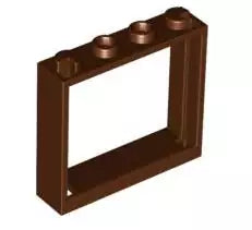 LLEGO Türen und Fenster 60594 Fensterrahmen 1x4x3, rotbraun
