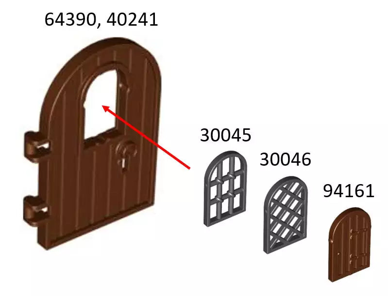 LEGO Türen und Fenster 94161 Fenterladen für Rahmen 1x2x2 2/3, rotbraun