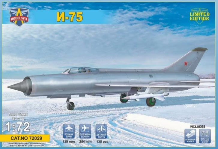Verpackung: ModelSvit 72029 I-75 Advanced soviet interceptor prototy, 1:72
