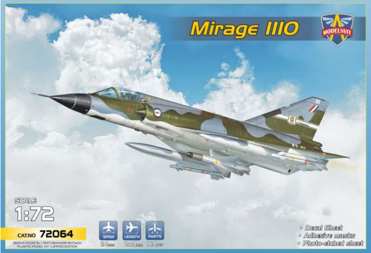 Verpackung: ModelSvit 72064 Mirage IIIO all-weather fighter-bomber (Royal Australian A.F.), 1:72