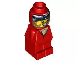 LEGO Minifiguren Zubehör 85863pb007 Abenteurer Microfigur, rot