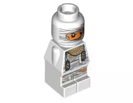 LEGO Minifiguren Zubehör 85863pb010b König Ramses Microfigur, weiß