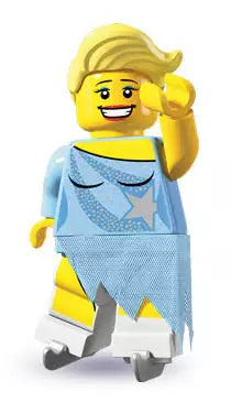 LEGO Minifiguren Serie 4  8804-07 Schlittschuhläuferin