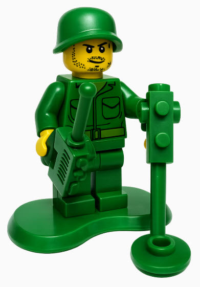 LEGO Militär MIL103-05 Soldat mit Dreitagebart und Mienesuchgerät