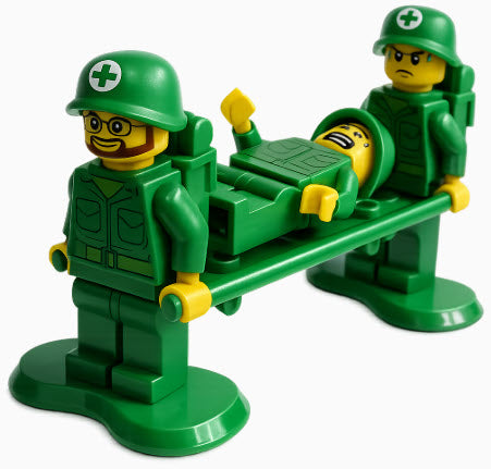 LEGO Militär MIL103-08-A Zwei Sanitäter und verwundeter Soldat