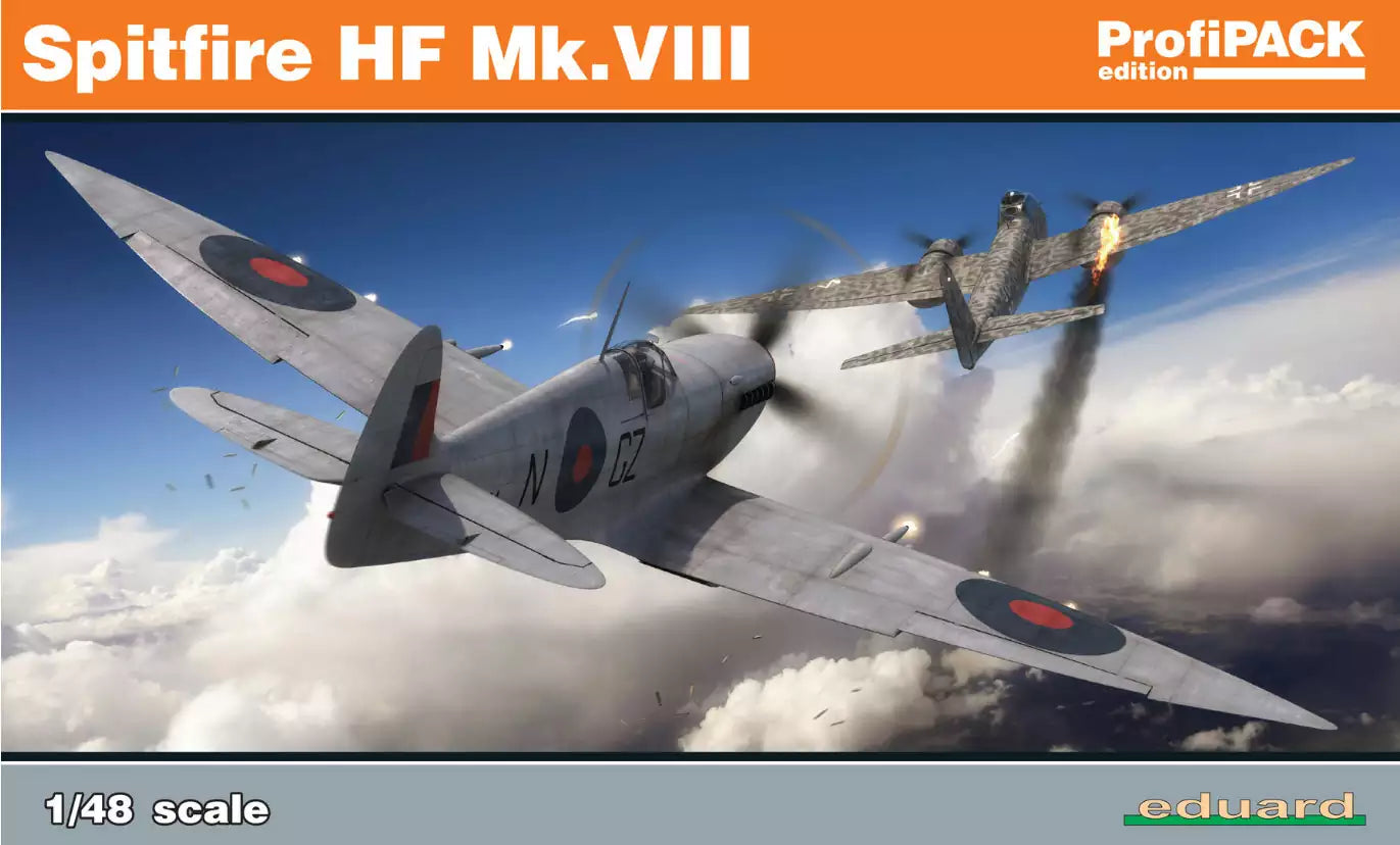 Verpackung: Eduard 8287 Spitfire HF Mk.VIII, ProfiPACK-Edition, 1:48