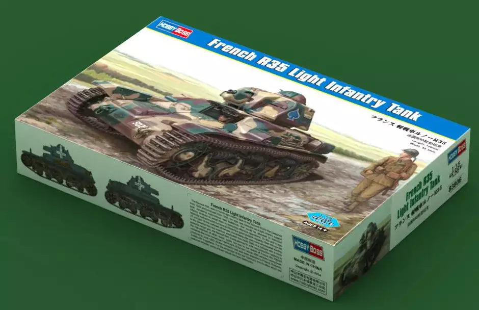 Inhalt: Hobby Boss 83806 French R35 Light Infantry Tank , 1:35