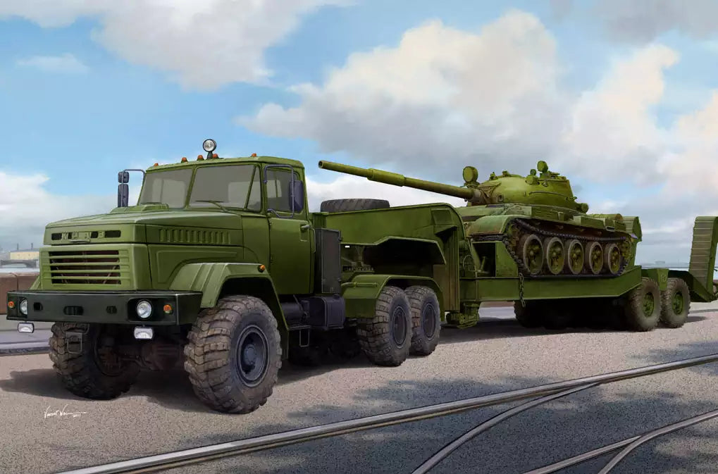 Verpackung: Hobby Boss 85513 Ukraine KrAZ-6446 Tractor with MAZ/ChMZAP-5247G semitrailer, 1:35